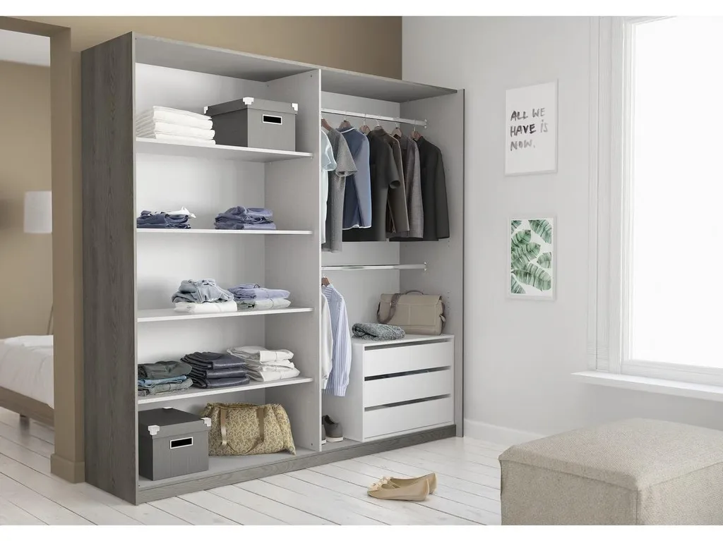 Commode blanche 80cm Blokty avec 3 grands tiroirs de rangement stables - 2