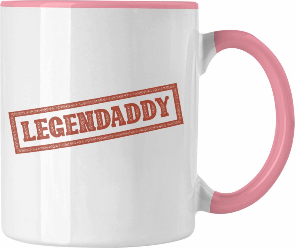 Trendation - Papa Tasse Geschenk Legendaddy Geschenkidee Vatertag Lustig (Rosa)