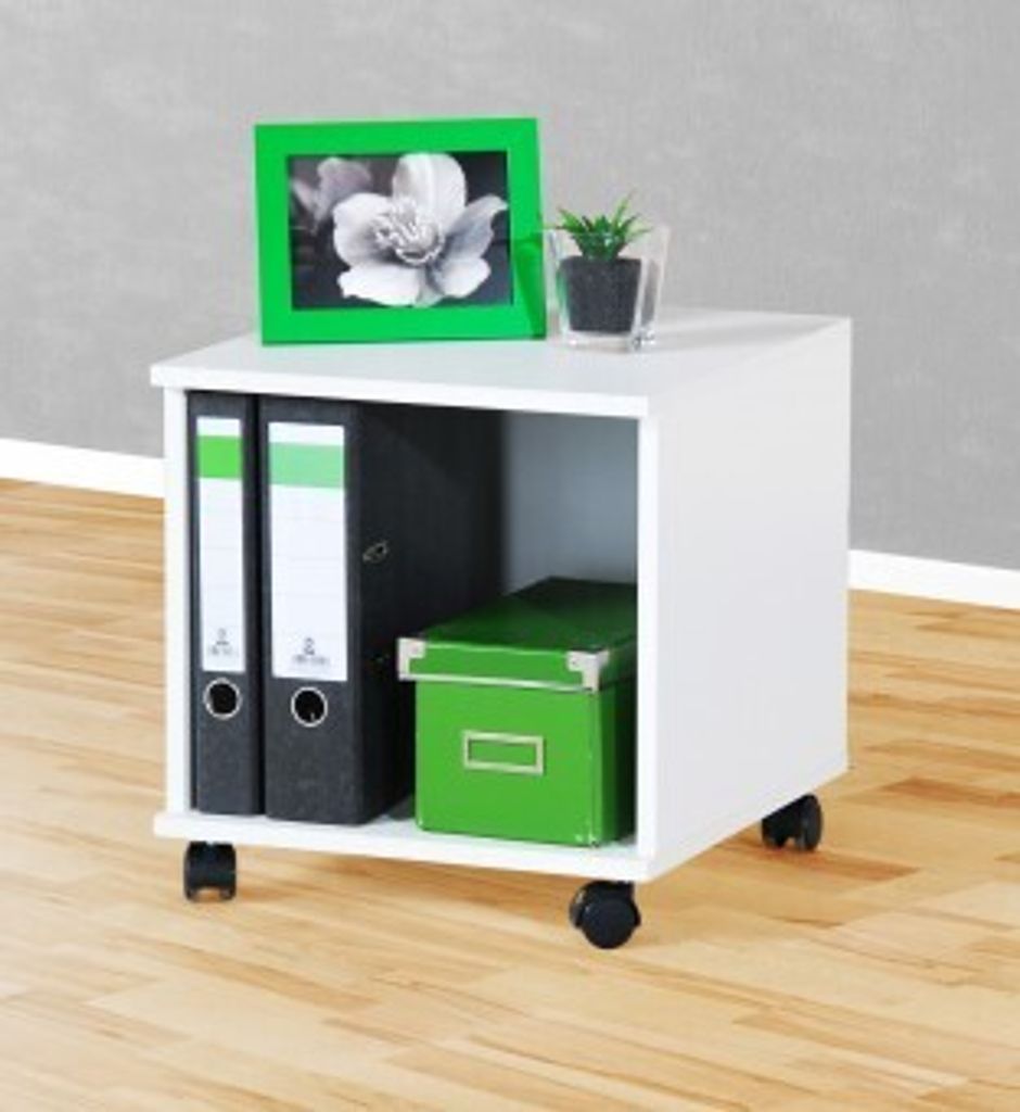 Rollcontainer Bürocontainer Nachtschrank weiß