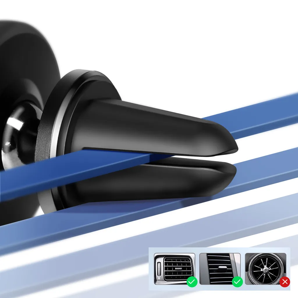 Supporto Auto Blue Star Magnetico 360° - Design Nero Premium - 8