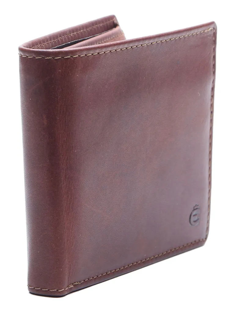 Esquire Dallas Wallet Quer Brown: Portafoglio in Pelle Marrone con RFID - 4