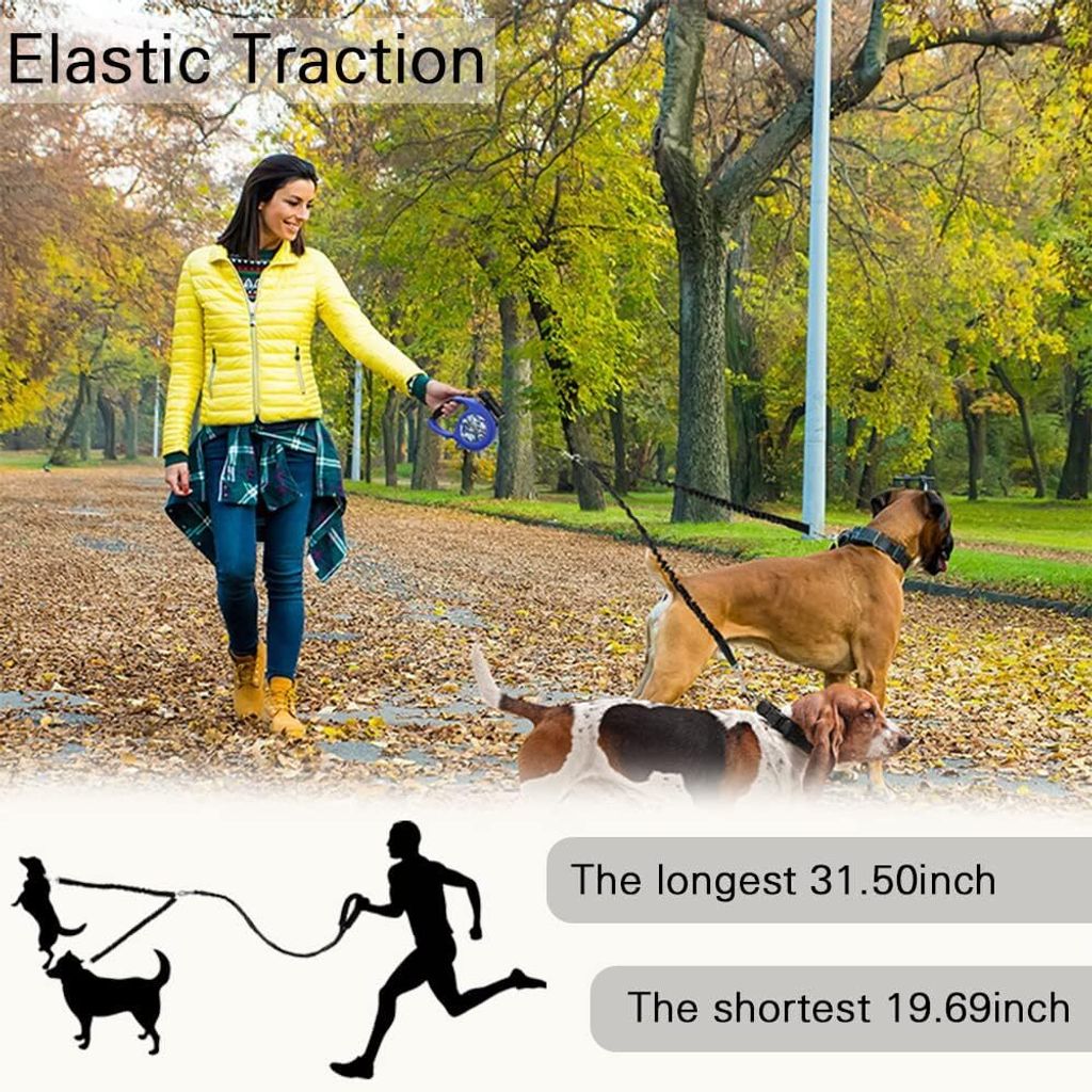 Elropet Hundeleine Für Kleine Hunde – Doppelleine, 2,80 M, Verstellbar