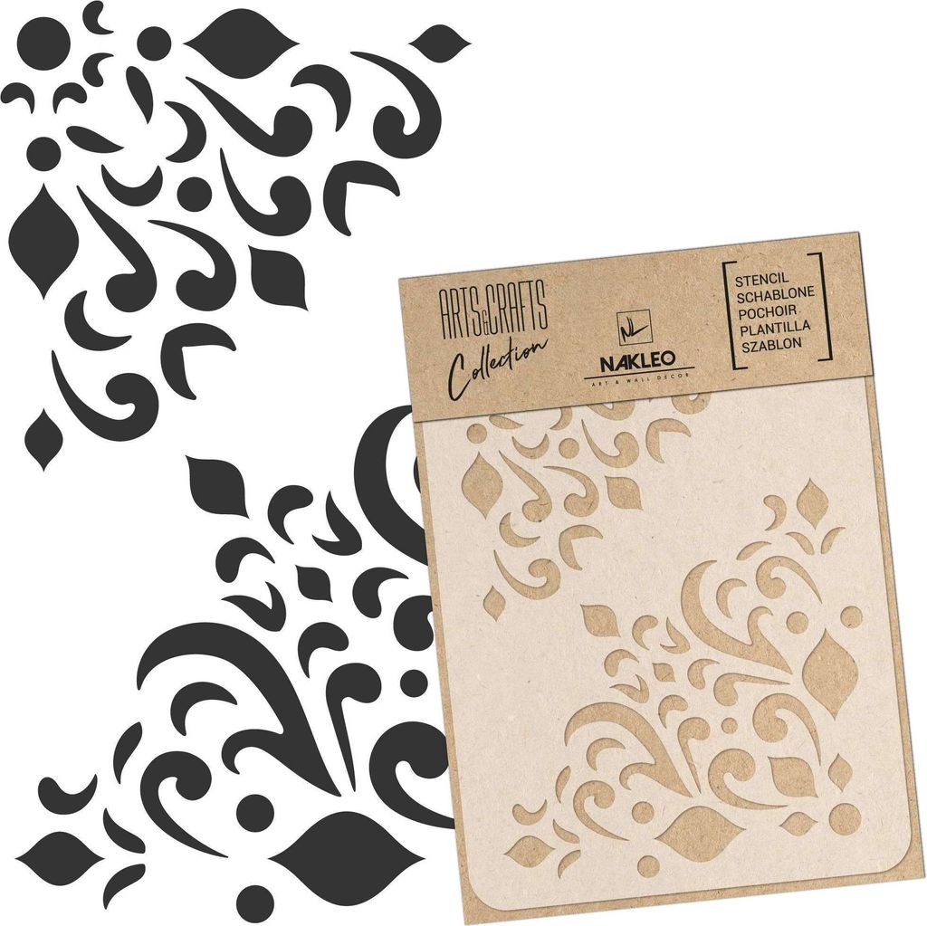 Malschablone für Handwerk A3 30x42cm, Mandala Ecke Ornament Muster, Wiederverwendbare Kunststoff DIY & Scrapbooking Zeichenschablone