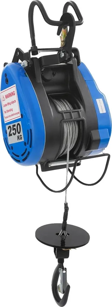 Treuil électrique grande capacité bleu avec contrôle sans fil intégré