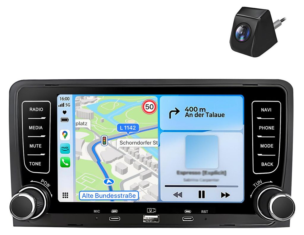 Autorádio s kapacitou 64 GB a kamerou pre AUDI A3 8P Obrázok produktu 