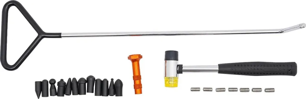Kit débosselage sans peinture PDR - 6 Tiges en acier inox noir - 45cm