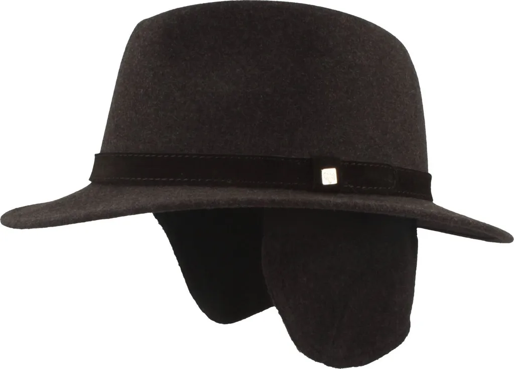 Hut-Breiter Cappello Viaggiatore Pieghevole - Feltro Lana e Paraorecchie