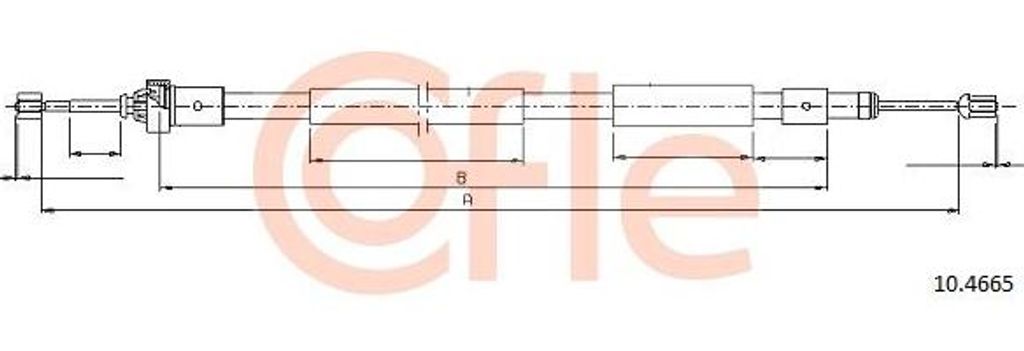COFLE 10.4665 Seilzug, Handbremse OE 474638 kompatibel mit Xsara