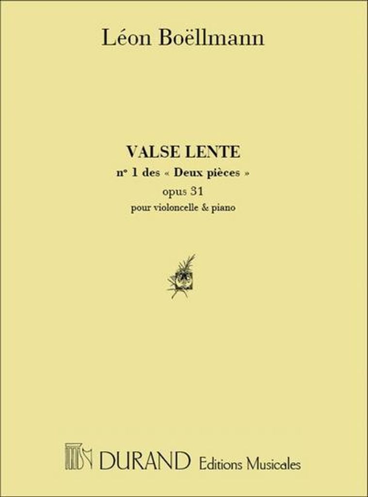 Valse lente op.31,1pour violoncelle et piano