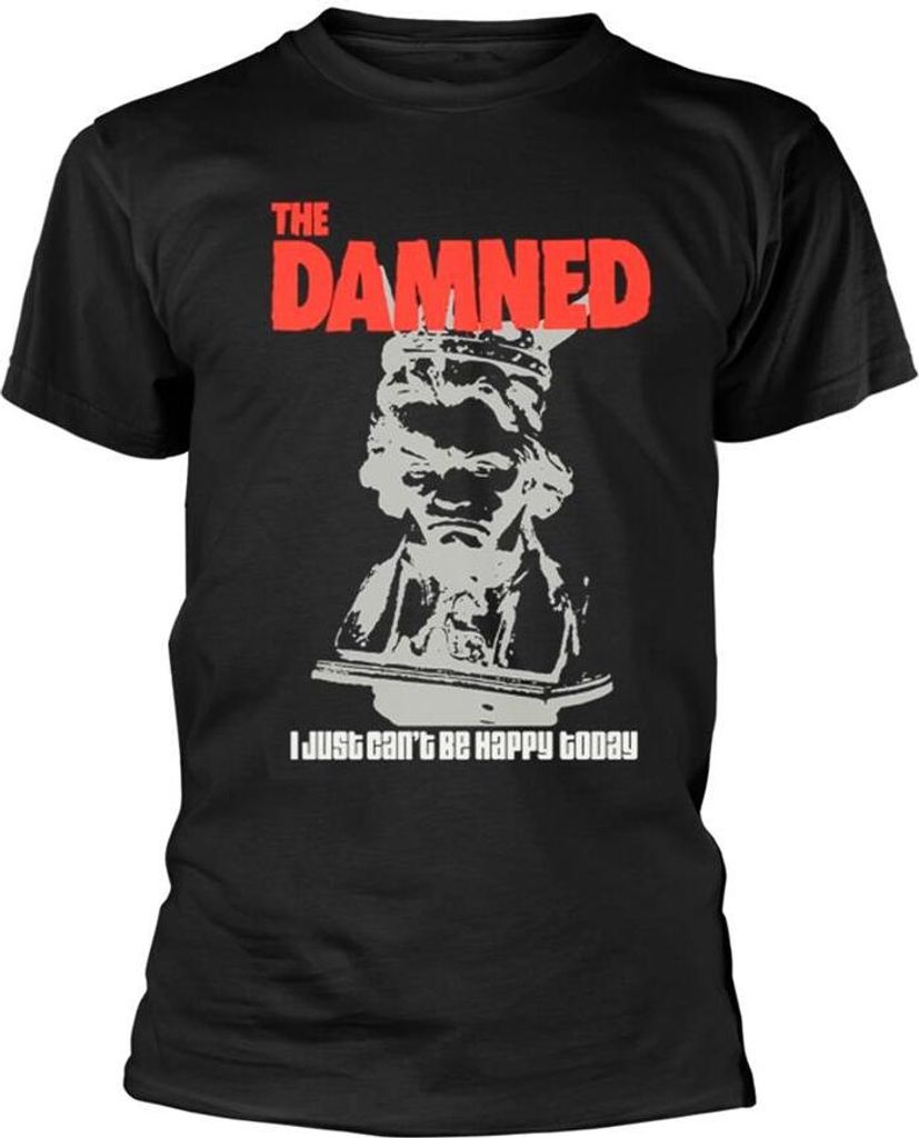 The Damned - "I Just Can ́t Be Happy Today" T-Shirt für Herren/Damen Uni PH4584 (XXL) (Schwarz)