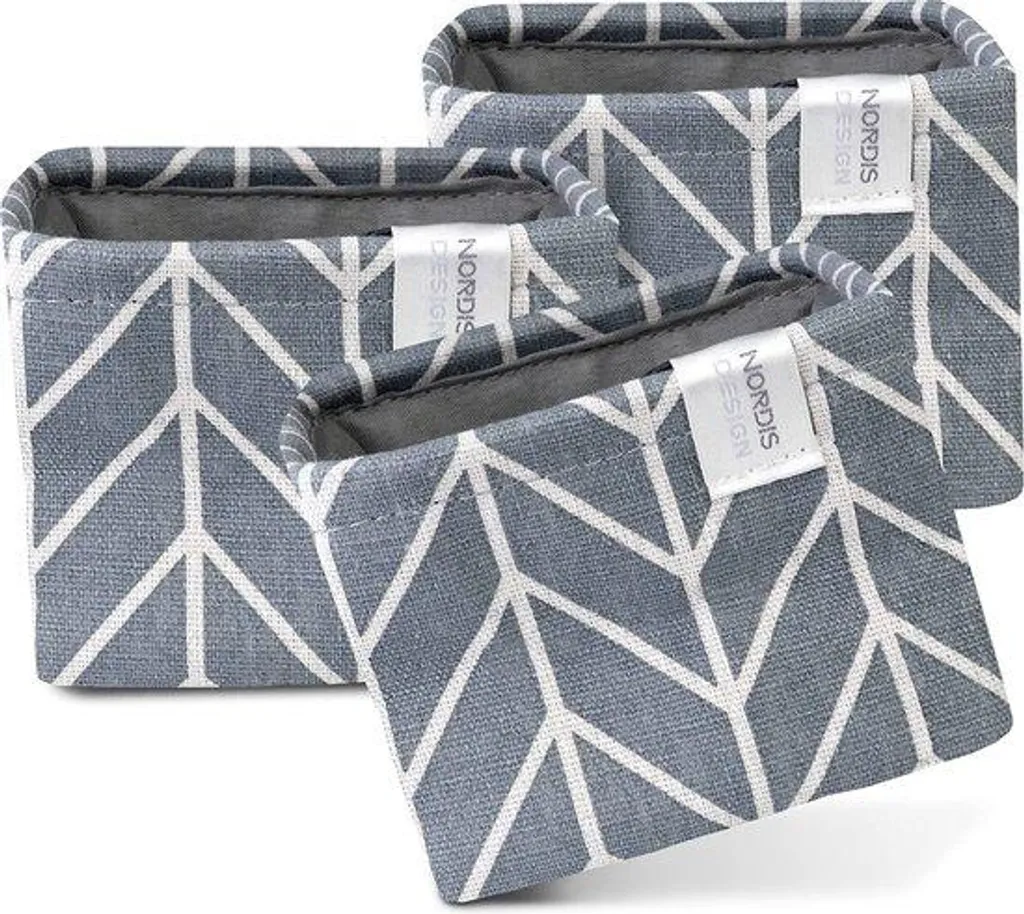 Rangement pour petits accessoires de salle de bain lot de 3 boîtes tissu