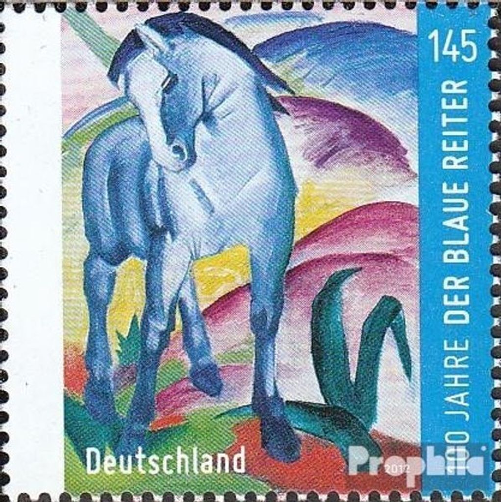 Briefmarken BRD (BR.Deutschland) 2012 Mi 2911 (kompl.Ausg.) postfrisch Der blaue Reiter