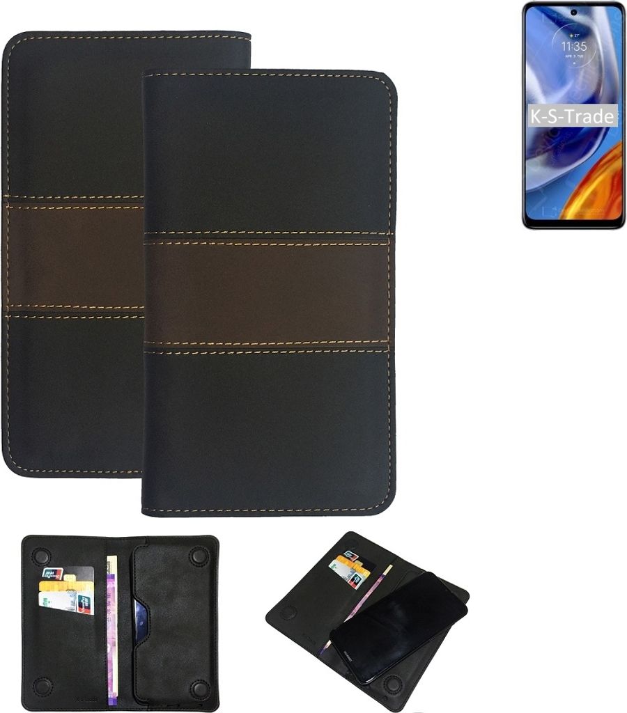 K-S-Trade Hülle Handyhülle kompatibel mit Motorola Moto E32s Schutzhülle Walletcase Bookstyle Tasche Schutz Case Handytasche Wallet Cover