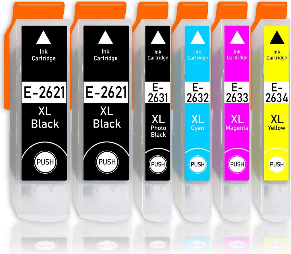 6er Pack Druckerpatronen 26 26XL kompatibel mit Epson XP-615