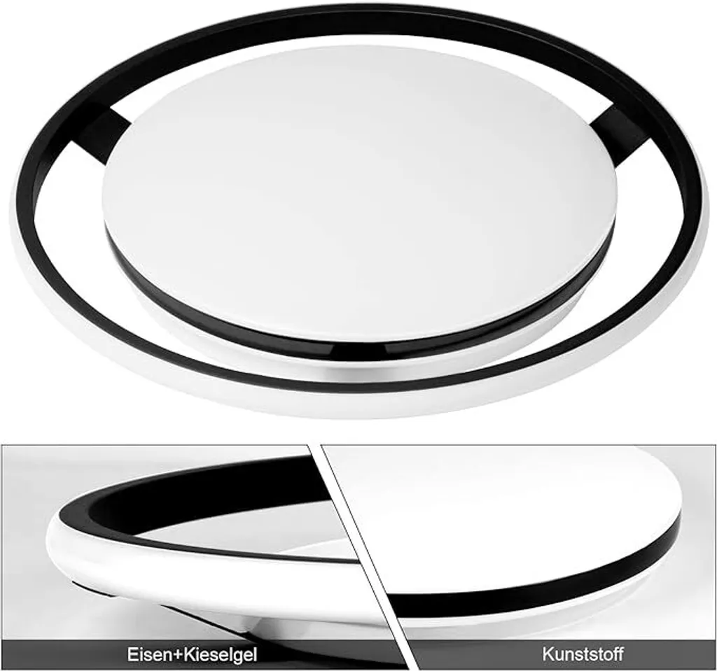 Plafonnier LED Noir 42W Dimmable avec Variation de Couleur 3000K à 6500K - 7
