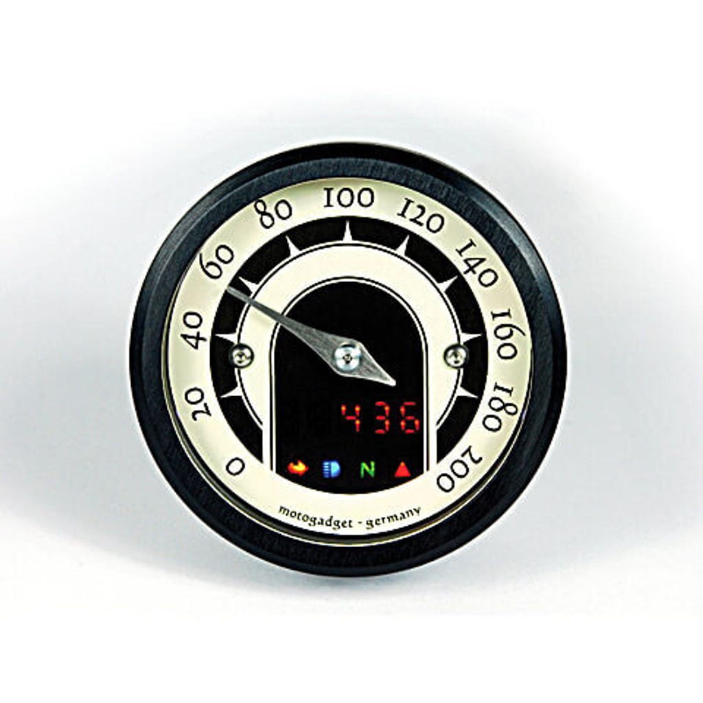 Motogadget Tacho motoscope tiny speedster (49 mm) schwarzer Produktbild 