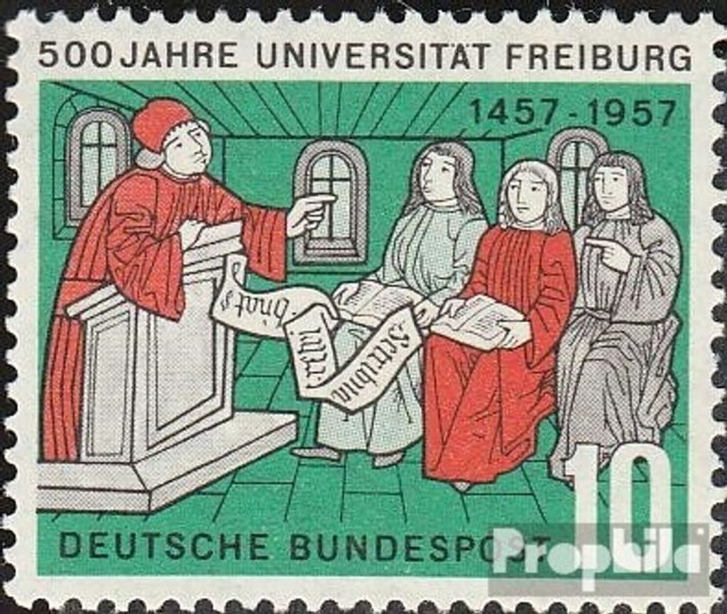 Briefmarken BRD (BR.Deutschland) 1957 Mi 256 (kompl.Ausg.) FDC 500 Jahre Universität Freiburg