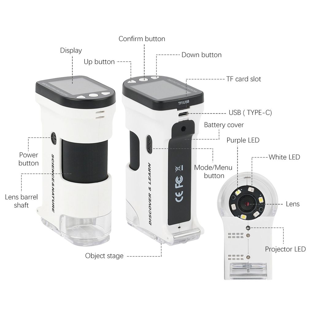 Digitální kapesní mikroskop, přenosný USB mikroskop, Obrázek produktu 4