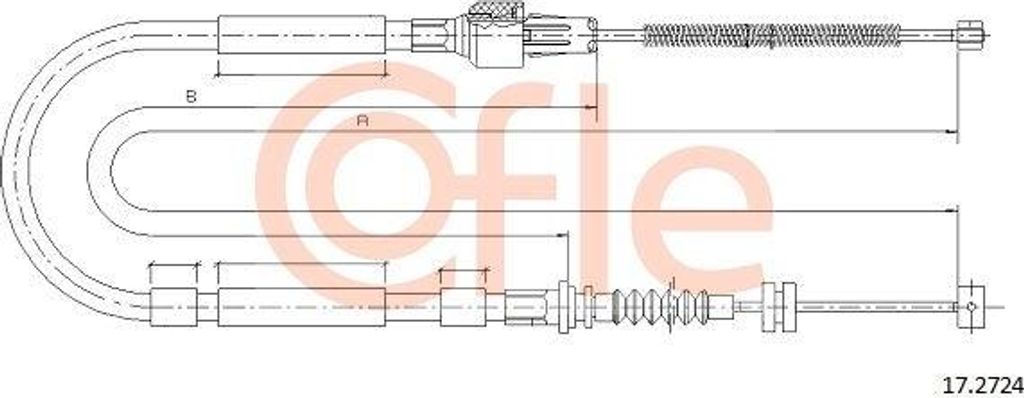 COFLE 17.2724 Seilzug, Handbremse OE 522616 kompatibel mit Frontera A
