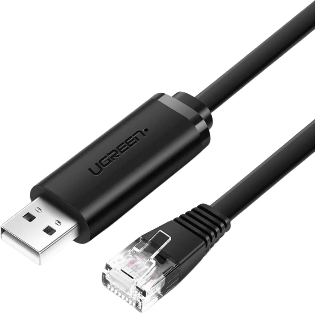 Ugreen Cm204 Cavo console, Usb - Rj45 per dispositivi di rete, 1,5 m (nero)