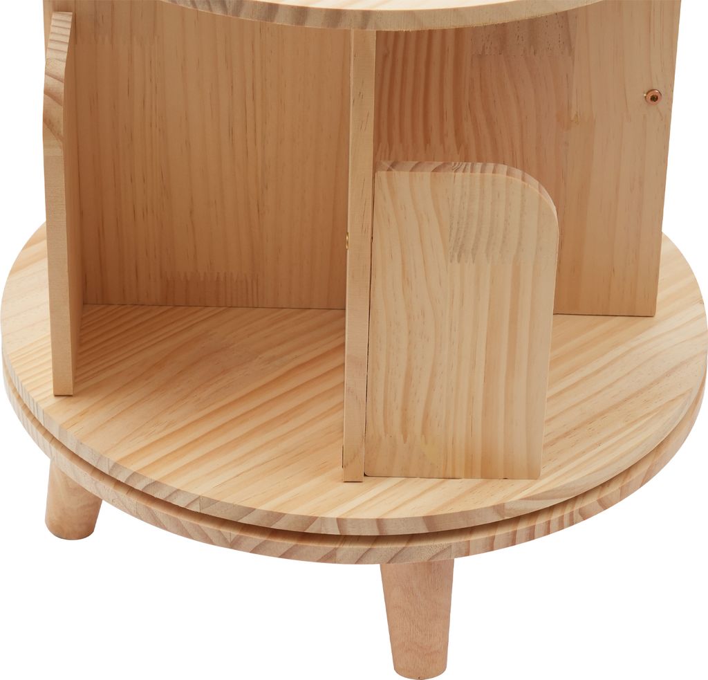 Bücherregale 4-stufig 360° drehbar Standregal Holz Produktbild 8