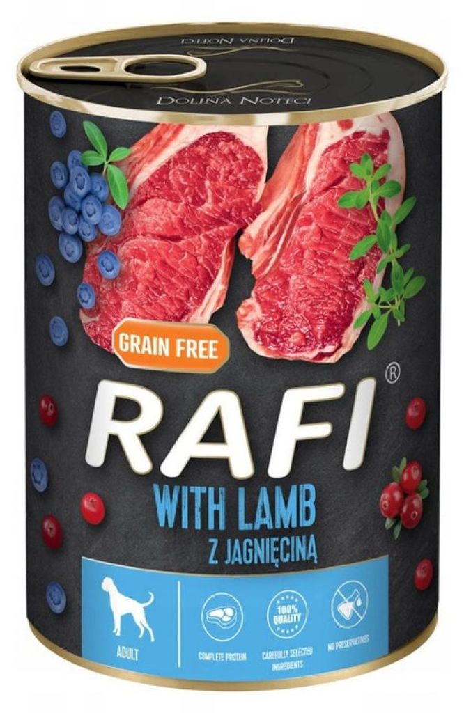 Dolina Noteci Rafi Lamm: alimento húmedo para perros con Imagen del producto 