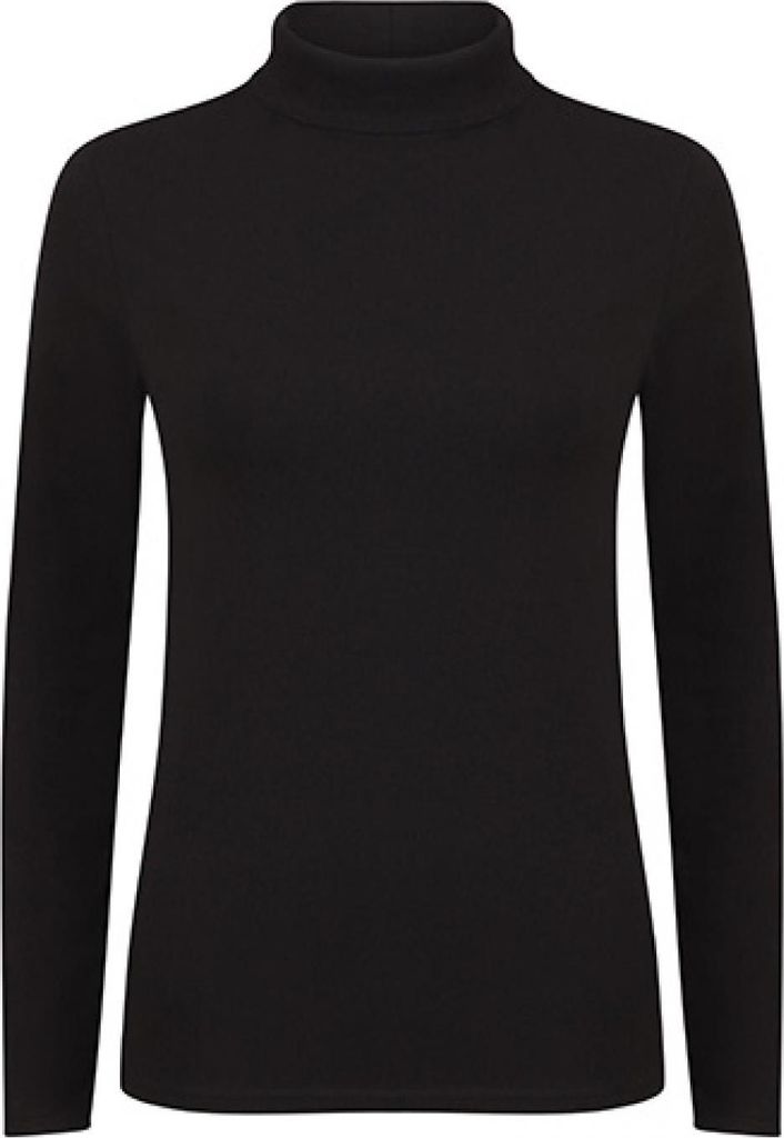 SF Women SK125 | Damen Feel Good Roll Neck Top / Single-Jersey - Farbe: Black - Größe: M