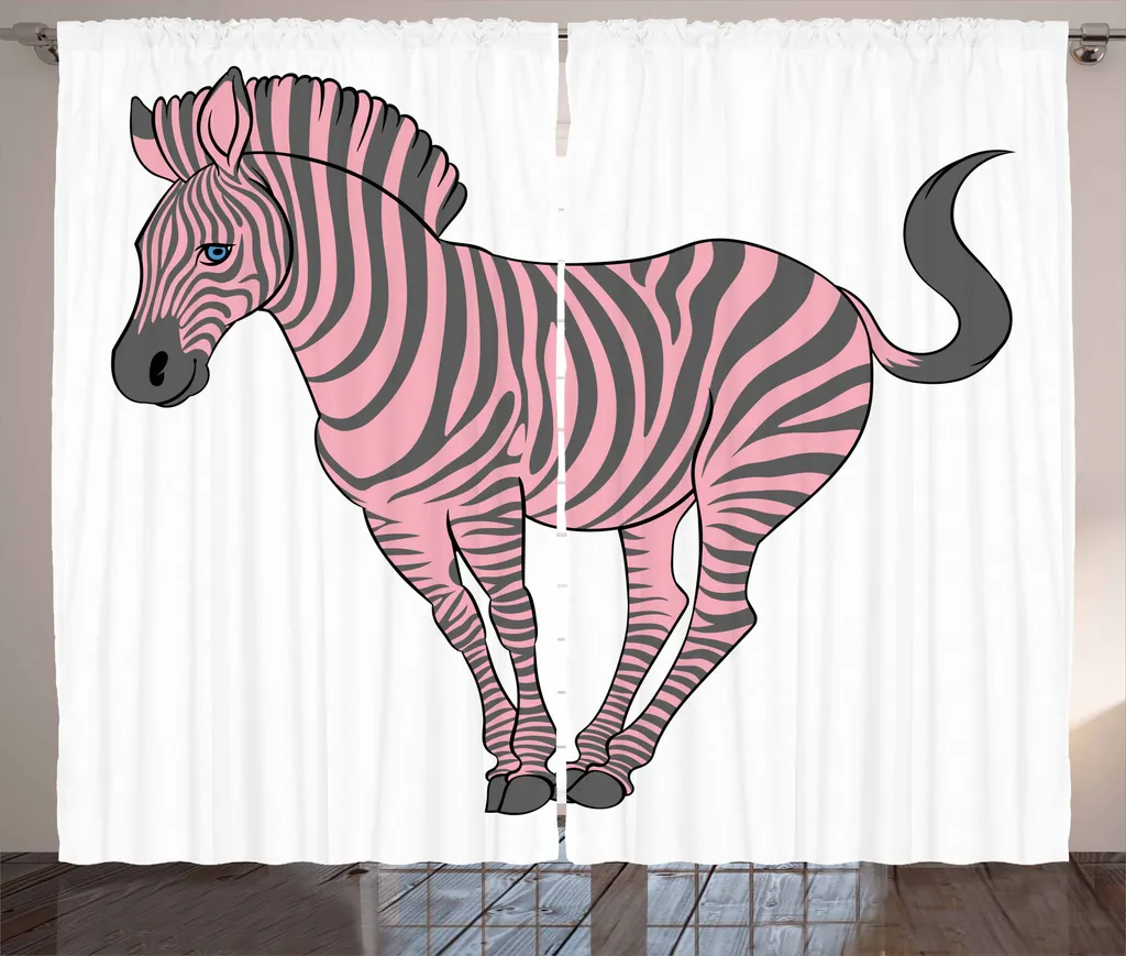 Tenda Zebra Rosa ABAKUHAUS 280x175 cm: Design Moderno per Interni Chic