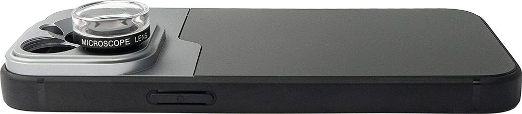 SYSTEM-S Makro Linse 2.8x HD Filter mit Hülle in Schwarz für iPhone 14 Pro
