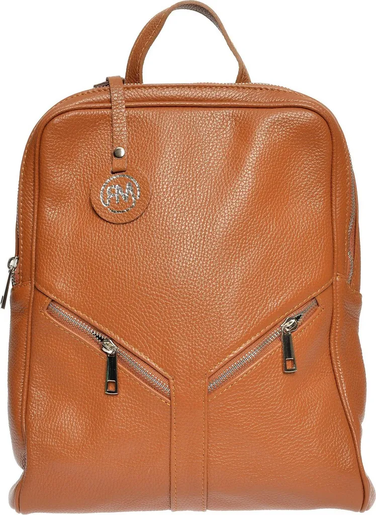 Sac à dos cuir Roberta M RM 1588 Cognac - Fini le désordre et le mal de dos