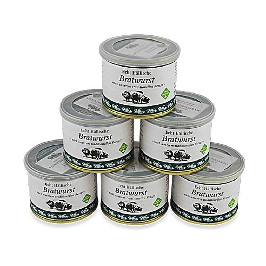 Echt Hällische grobe Bratwurst von der BESH 6er Pack (6 Dosen à 200 g)