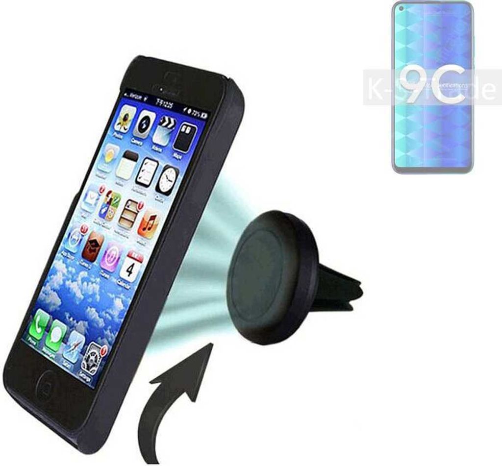 K-S-Trade Kompatibel mit Huawei Honor 9C Auto Handy Halterung KFZ Halter Lüftungsgitterhalterung Air Vent mount Smartphone Halter