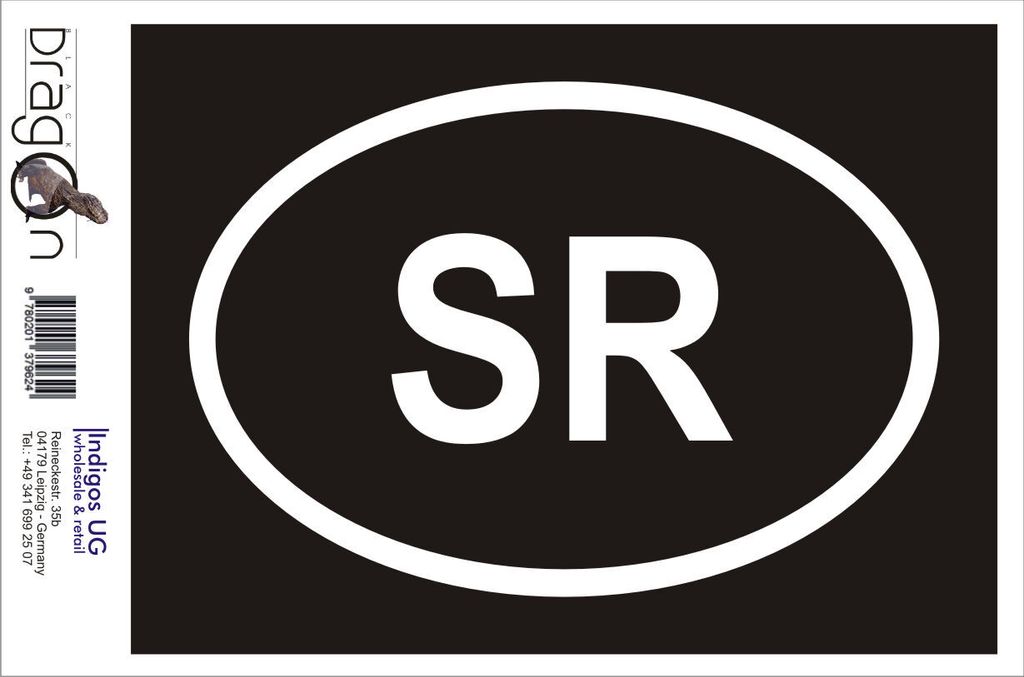 Aufkleber / Autoaufkleber - JDM / Die cut / Auto / OEM - Senegal SN - 160x110mm weiß - Heckscheibe / Heckscheibenaufkleber