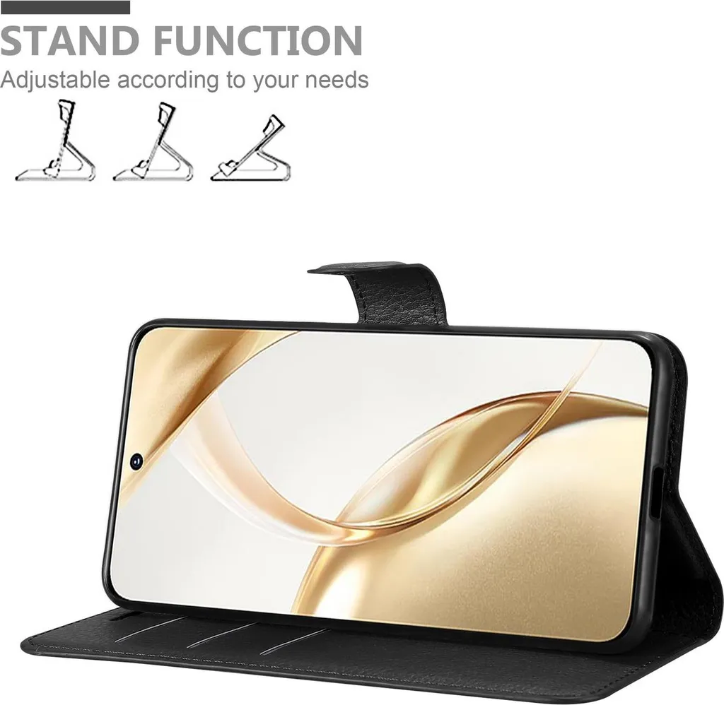 Custodia Portafoglio Cadorabo Per Honor 20 – Pelle Sintetica, Nero Carbone, Con Vani E Stand