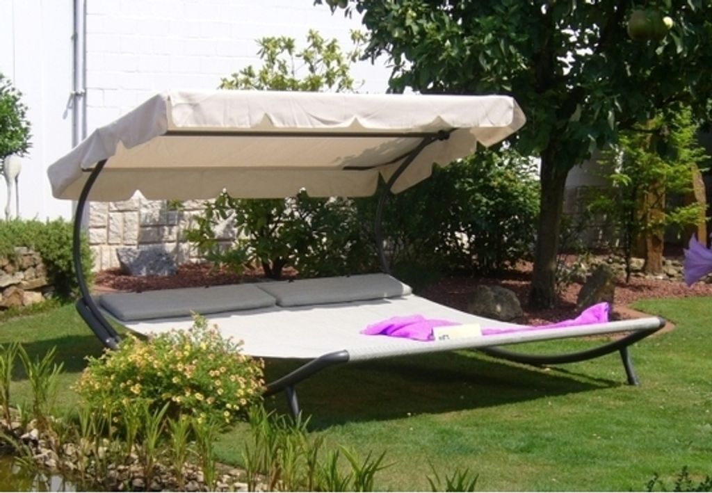 Leco Doppelliege grau/beige - Maße: 200 cm x 200 cm x 110 Produktbild 3