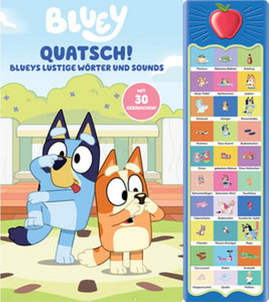 PI kids Bluey - Quatsch! Blueys lustige Wörter und Sounds - 30-Button-Soundbuch - Hardcover-Buch mit 30 Geräuschen