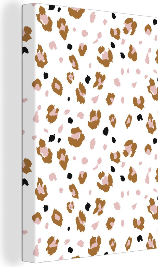 OneMillionCanvasses - Leinwandbilder - 90x140 cm, Druck - Safari - Leopard - Rosa, Wandbilder Kunstdruck Wanddekoration - Wandschmucke - Schlafzi...