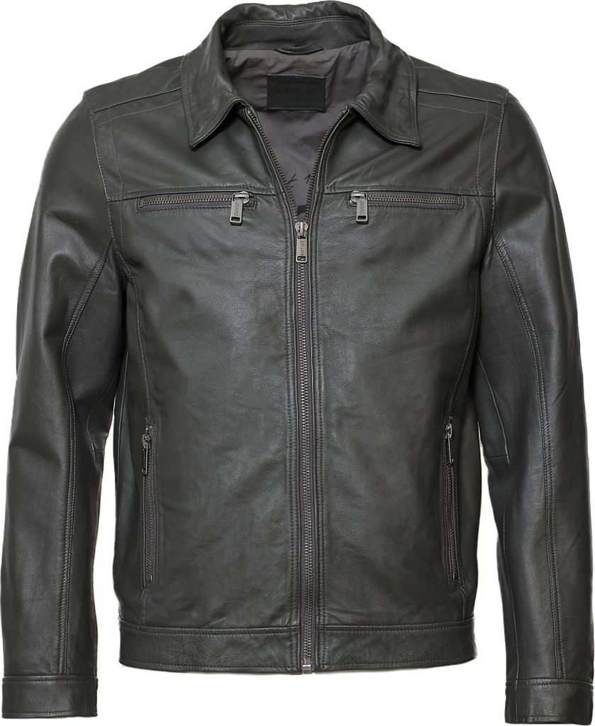 Mustang Lederjacke 31021630 Herren anthra L