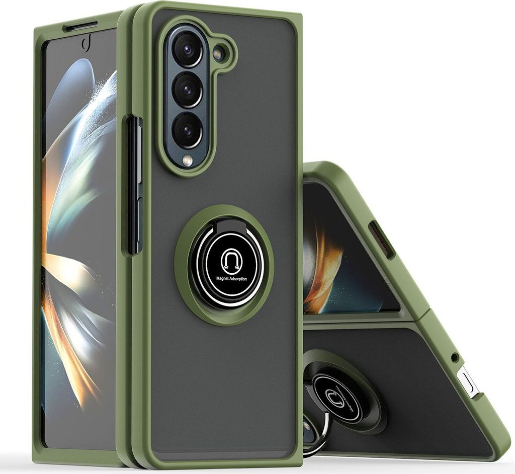 Für Samsung Galaxy Z Fold6 Shadow Design TPU + PC Schutz Hülle Tasche Case Schutzhülle Hellgrün
