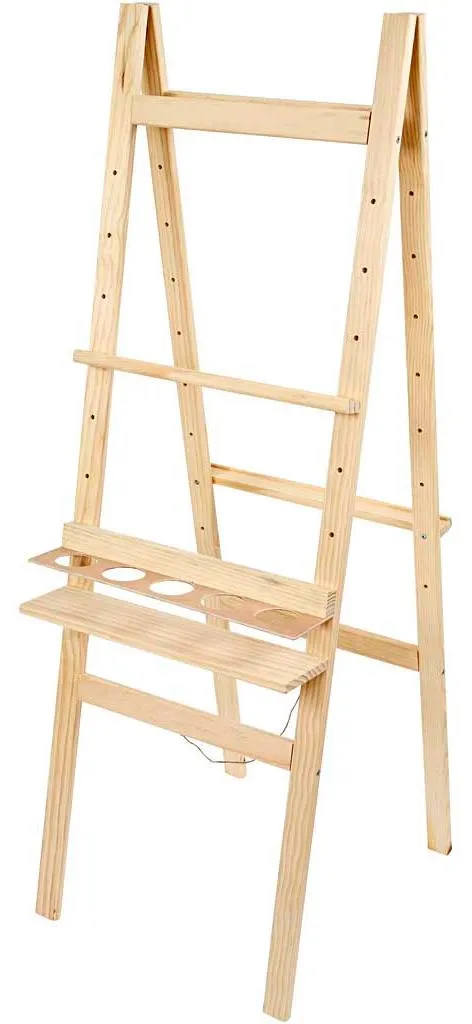 Chevalet 134 cm en bois de pin massif avec support de toile ajustable 1pc