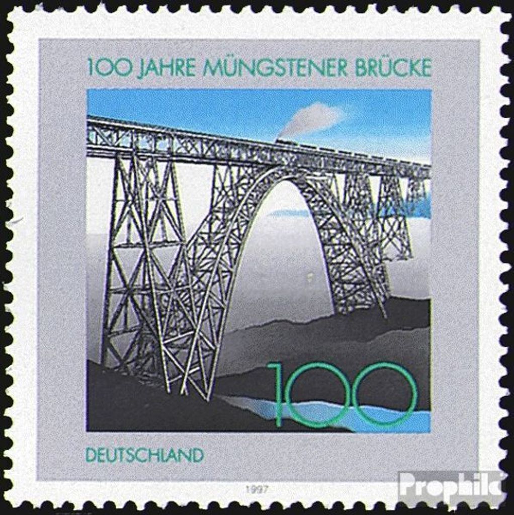 Briefmarken BRD (BR.Deutschland) 1997 Mi 1931 (kompl.Ausgabe) postfrisch 100 Jahre Müngstener Brücke