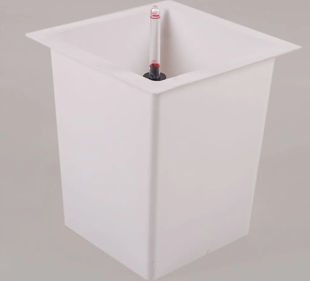 Insert d'Arrosage pour Pot de Fleurs Carré VIVANNO en Plastique Blanc Mat - 3