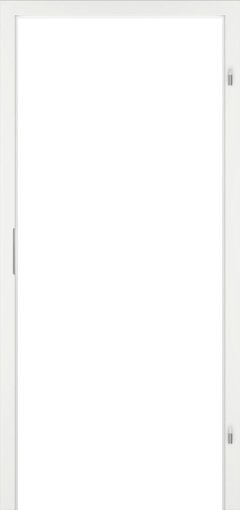 PRÜM Weiß Zarge CPL Zarge für Zimmertüren, CPL Oberfläche Weißlack RAL 9016, Mini Radius, verstellbar, seidenmatt, pflegeleicht, kratzfest