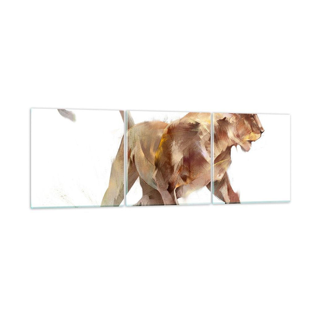 Bilder auf glas - Tier Abstraktion - 120x40cm - Glasbilder - Wandbilder - Kunstdruck - zum Aufhängen bereit - Wanddekoration aus Glas - Glas Bilde...