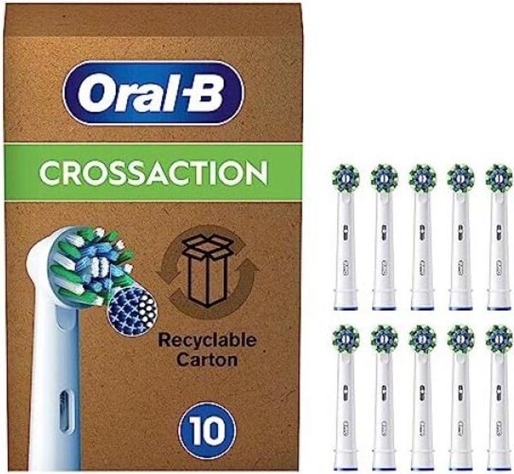 Hlava zubního kartáčku Oral-B CrossAction 10 kusů, bílá, Obrázek produktu 