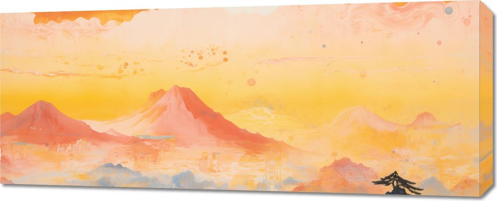 Bild 100x40cm Morgendämmerung über dem Land der stillen Berge