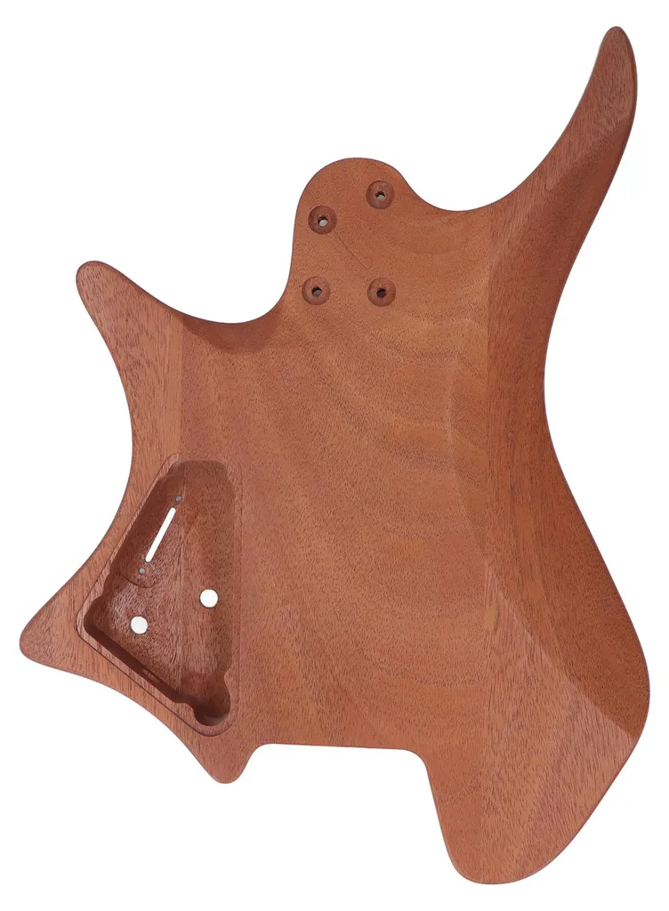 Corps de guitare headless en acajou brut poli pour lutherie DIY