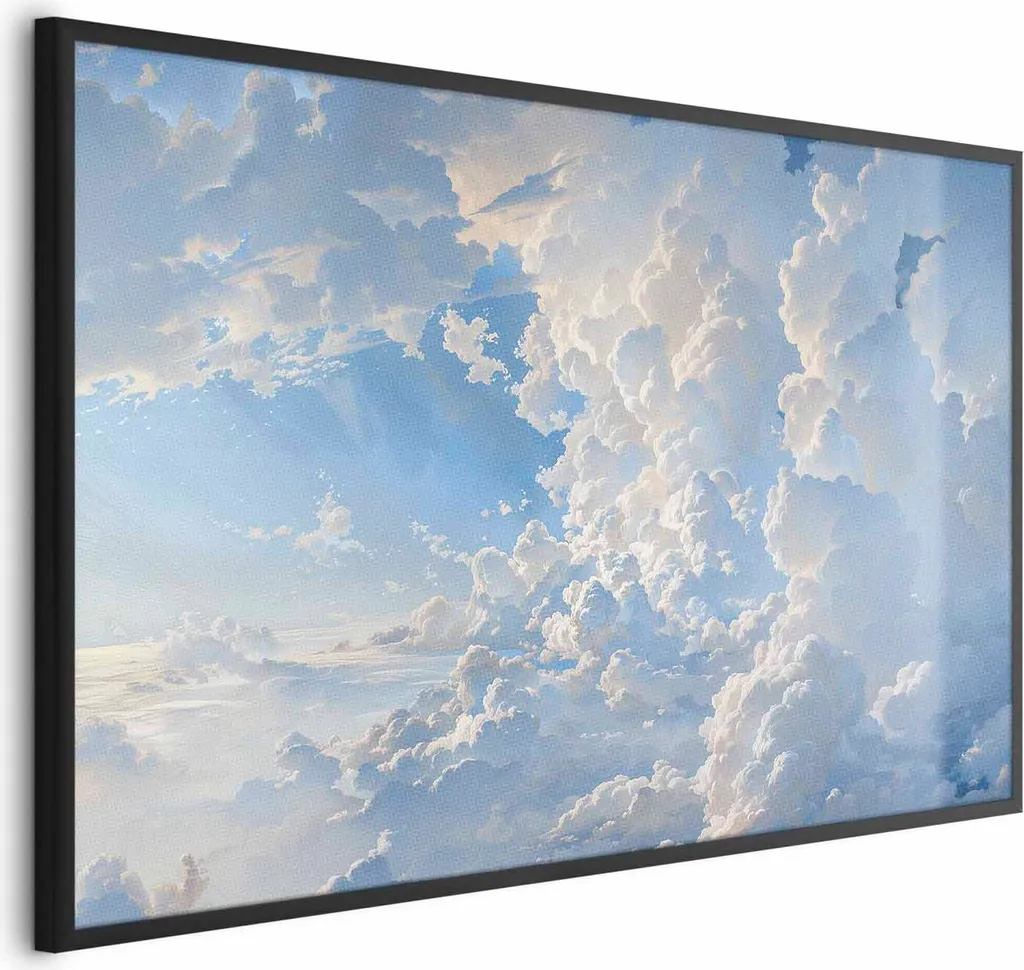 Poster d'Arredo Cielo 60x40 con Cornice Nera - Stampa di Alta Qualità