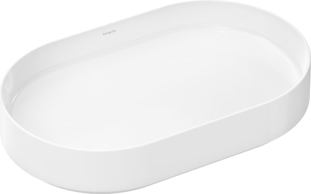 hansgrohe Xuniva evo U Aufsatzwaschtisch 650/400, ohne Hahnloch und Überlauf, SmartClean, HygieneEffect, Weiß, 63009450