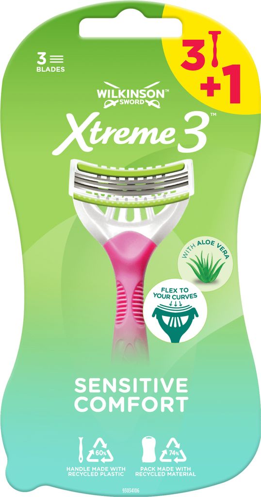 70017140 Wilkinson Xtreme 3 Sensitive Comfort Rasierer (3+1 Produktbild 